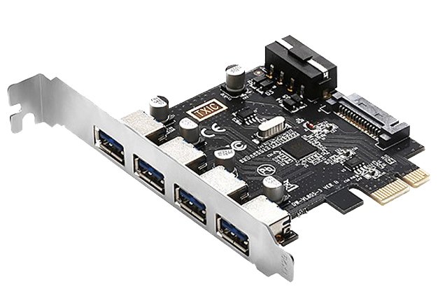 EVOLVEO 4x USB 3.2 Gen 1 PCIe, rozšiřující karta - obrázek produktu
