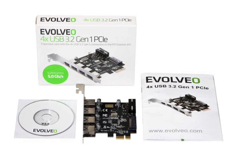 EVOLVEO 4x USB 3.2 Gen 1 PCIe, rozšiřující karta - obrázek č. 5