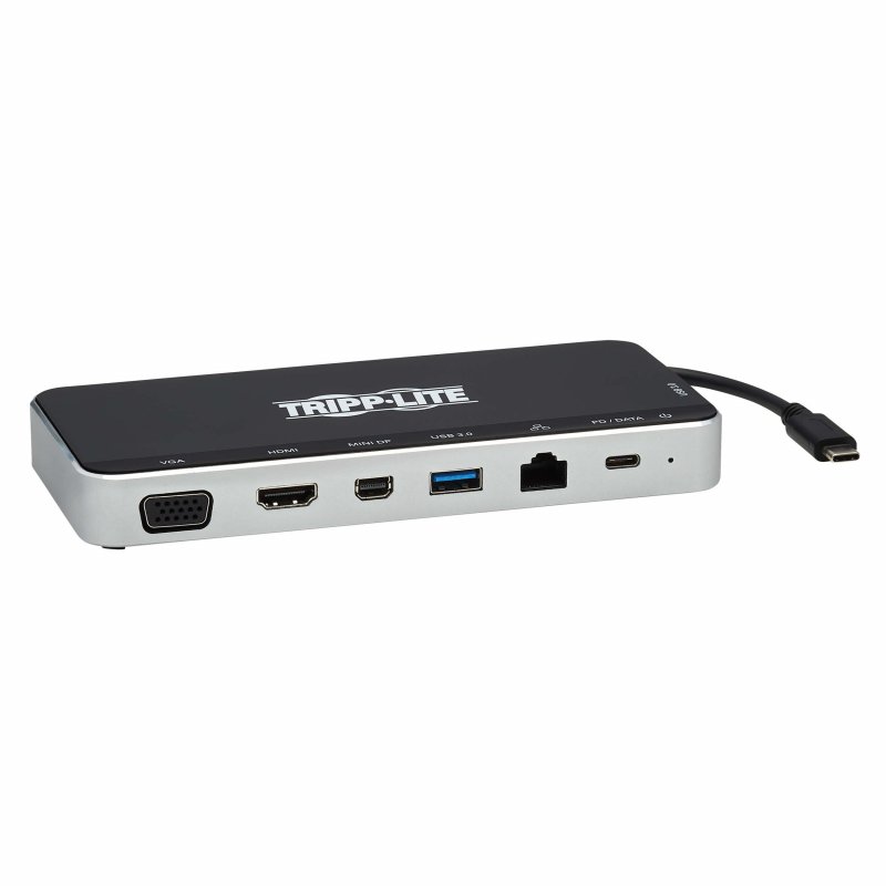 Tripplite Dokovací stanice USB-C/ 3x displej,HDMI 4K,mDP,VGA,USB3.2 G1,USB-A/ C,GbE,60W nabíjení - obrázek produktu