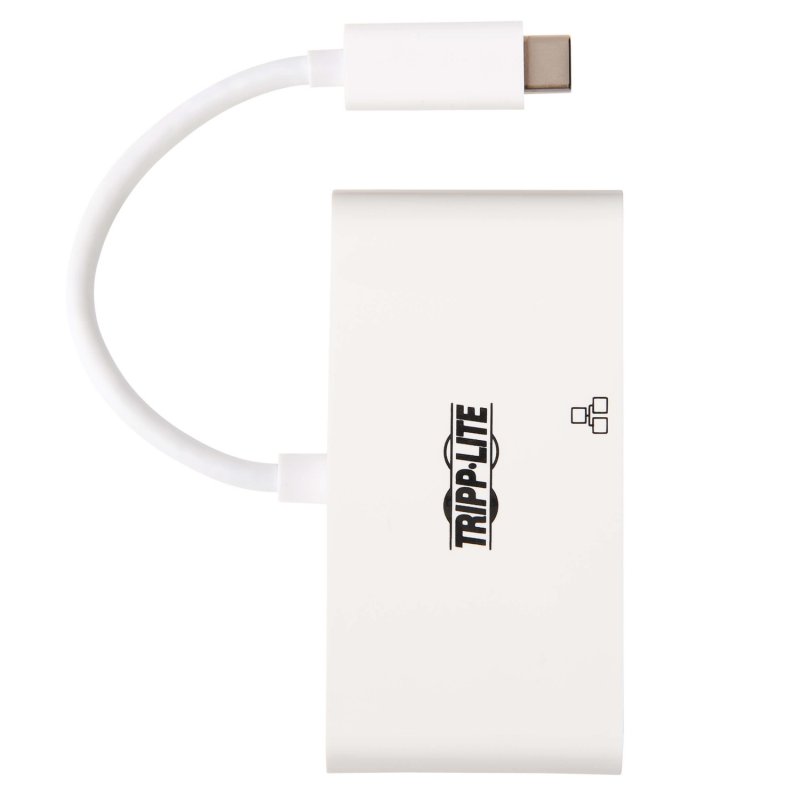 Tripplite Mini dokovací stanice USB-C /  HDMI, USB-A, GbE, 60W nabíjení, HDCP, bílá - obrázek č. 2