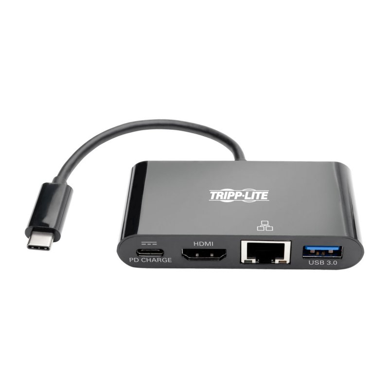 Tripplite Mini dokovací stanice USB-C /  HDMI, USB 3.0, GbE, 60W nabíjení, HDCP, černá - obrázek č. 1