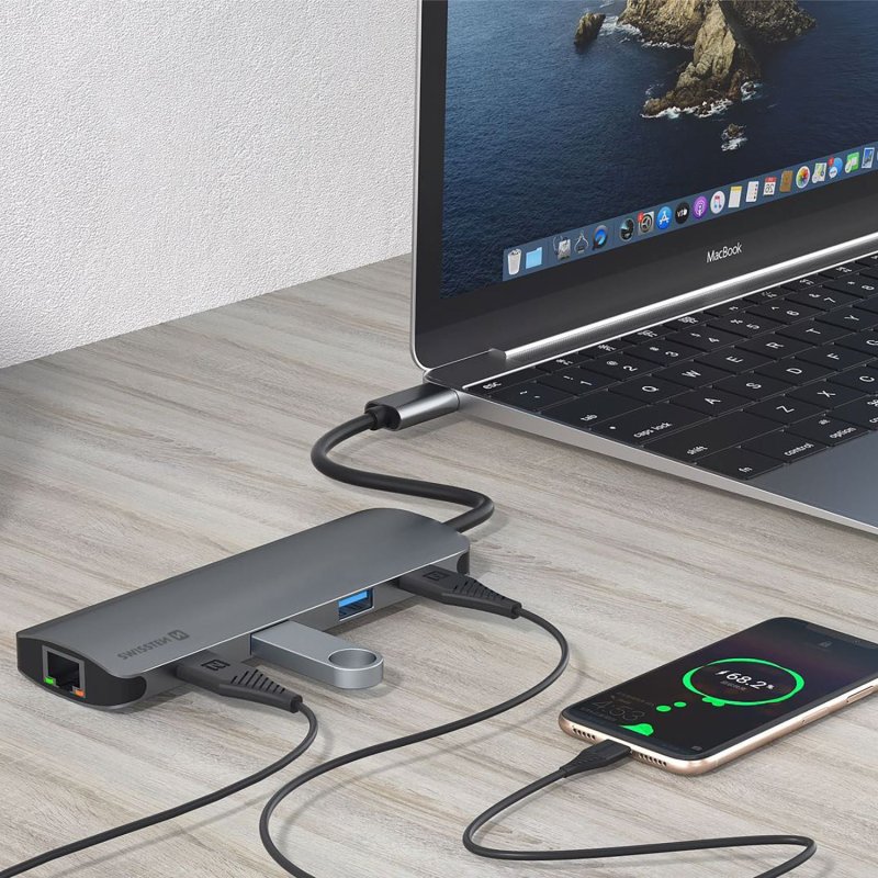 SW USB-C HUB 8-IN-1 - HLINÍK - obrázek č. 2