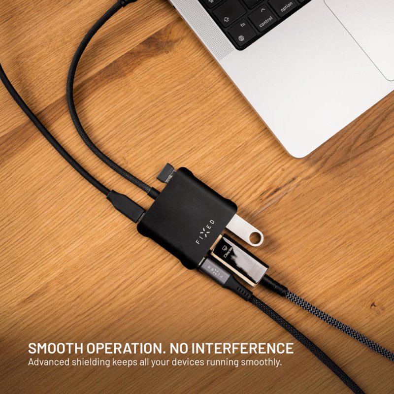 5-port hliníkový USB-C FIXED HUB,140W, PD3.1 - obrázek č. 2