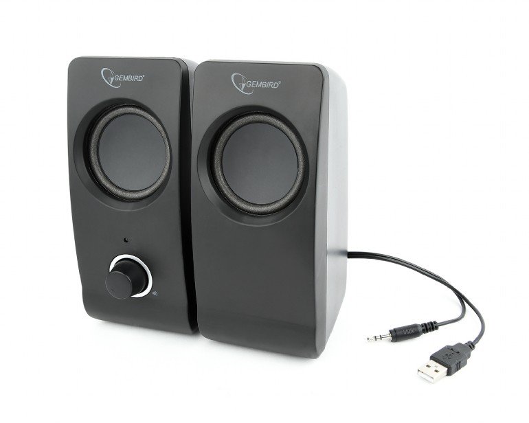 GEMBIRD Stereo speaker set "Tsunami" , black - obrázek produktu
