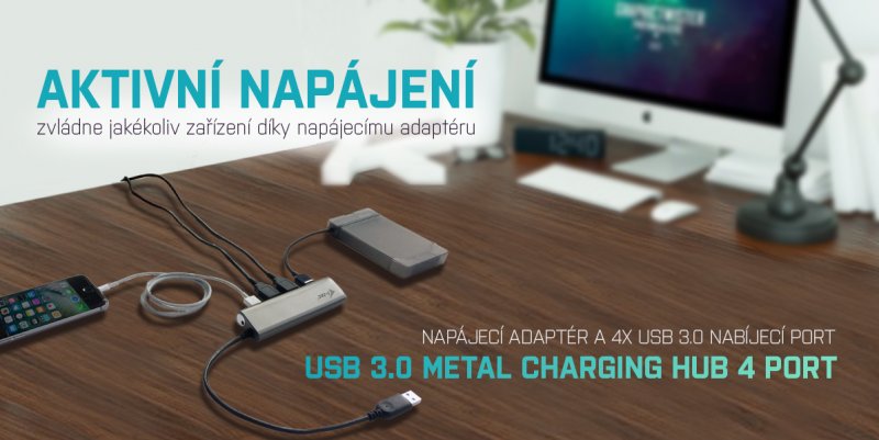 i-tec USB 3.0 Metal Charging HUB 4 Port - obrázek č. 8