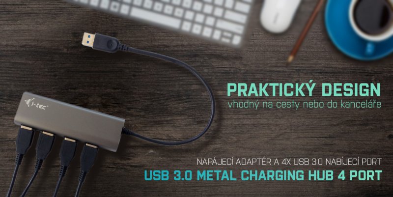 i-tec USB 3.0 Metal Charging HUB 4 Port - obrázek č. 6
