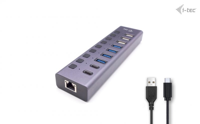 i-tec USB 3.0/ USB-C Charging HUB 9port LAN + Power Adapter 60W - obrázek produktu