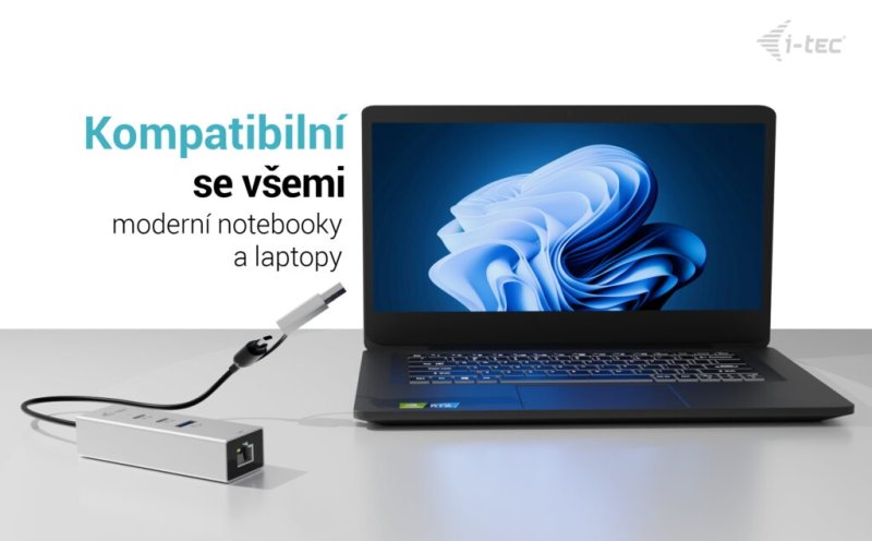 i-tec USB-C / USB-A Metal HUB 3 (2x USB-C, 1x USB-A) Port + 2.5GLAN - obrázek č. 3