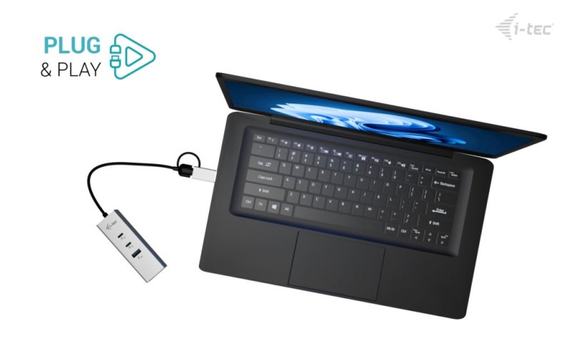 i-tec USB-C / USB-A Metal HUB 3 (2x USB-C, 1x USB-A) Port + 2.5GLAN - obrázek č. 4