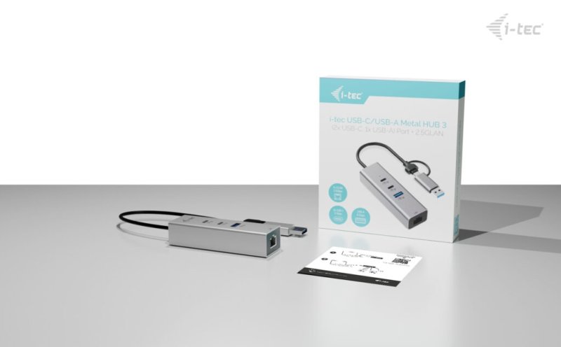 i-tec USB-C / USB-A Metal HUB 3 (2x USB-C, 1x USB-A) Port + 2.5GLAN - obrázek č. 6