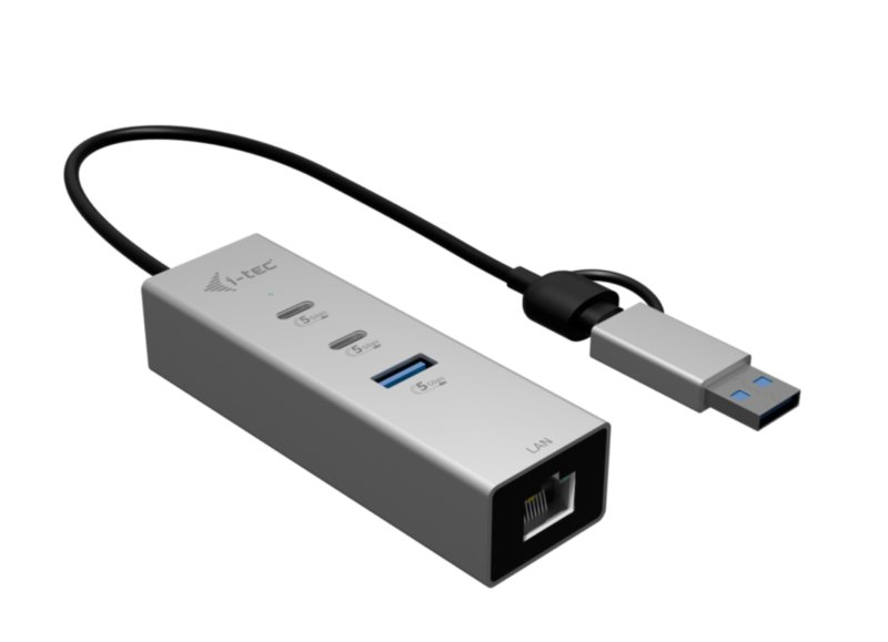 i-tec USB-C / USB-A Metal HUB 3 (2x USB-C, 1x USB-A) Port + 2.5GLAN - obrázek produktu