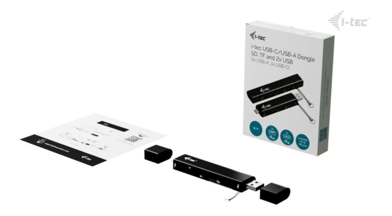 i-tec USB-C / USB-A Dongle SD / microSD card reader + 2x USB port (1x USB-A, 1x USB-C) - obrázek č. 7