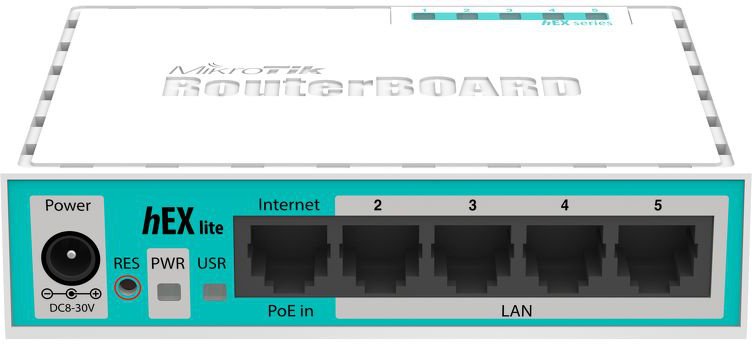 Mikrotik RB750r2 850MHz, 64MB RAM, 5x LAN, ROS L4 - obrázek produktu