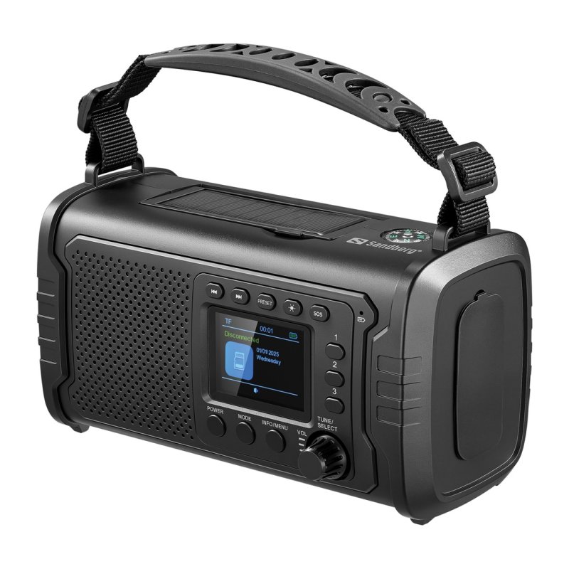 Sandberg Survivor DAB Radio All-in-1 20000 mAh, outdoorové rádio, BT reproduktor, powerbanka, černá - obrázek č. 1