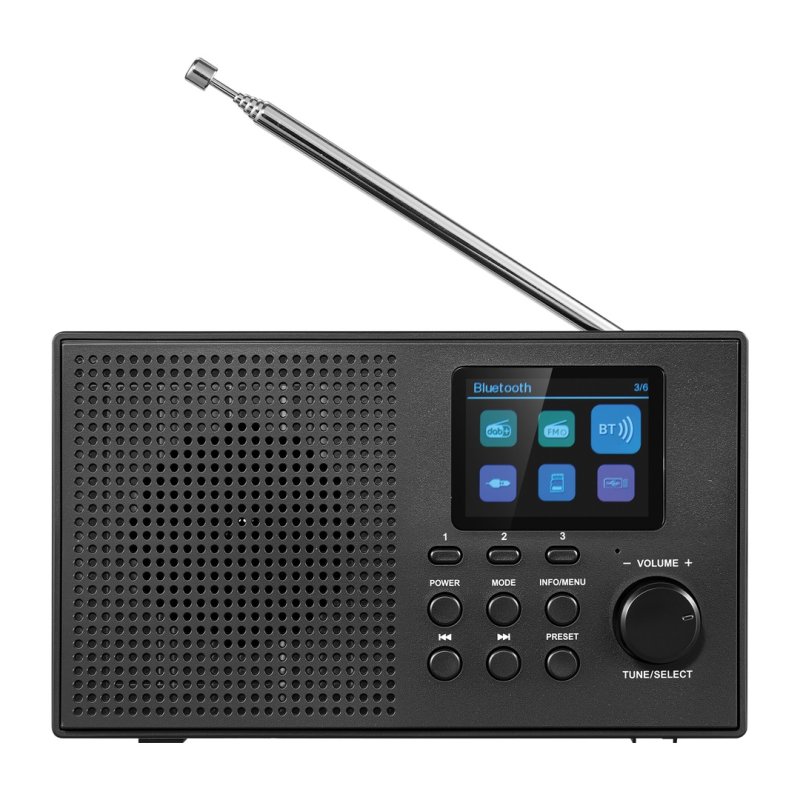 Sandberg Speaker Radio DAB+BT Recharge, přenosné DAB+ / FM rádio s Bluetooth, černá - obrázek č. 2