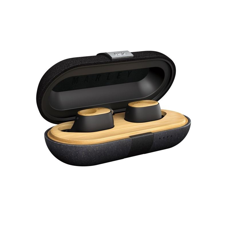 MARLEY Liberate Air - Signature Black, bezdrátové špunty do uší s nabíjecím pouzdrem - obrázek produktu