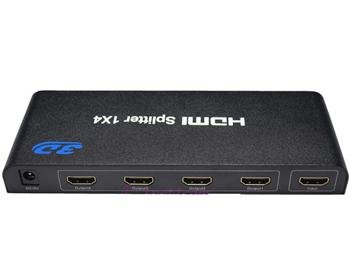 PremiumCord HDMI splitter 1-4 portů kovový s napájecím adaptérem, 3D, FULL HD - obrázek produktu