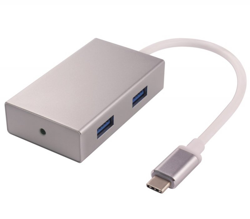 PremiumCord USB-C hub 4x USB 3.0, hliníkové puzdro, 25cm - obrázek produktu