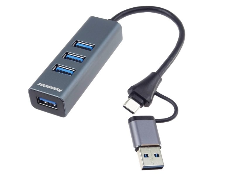 PremiumCord 5G Hub USB-C a USB-A na 4x USB-A - obrázek produktu