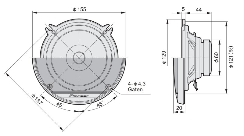 Pioneer TS-G1310F 37 cm jednopásmové reproduktory - obrázek č. 4