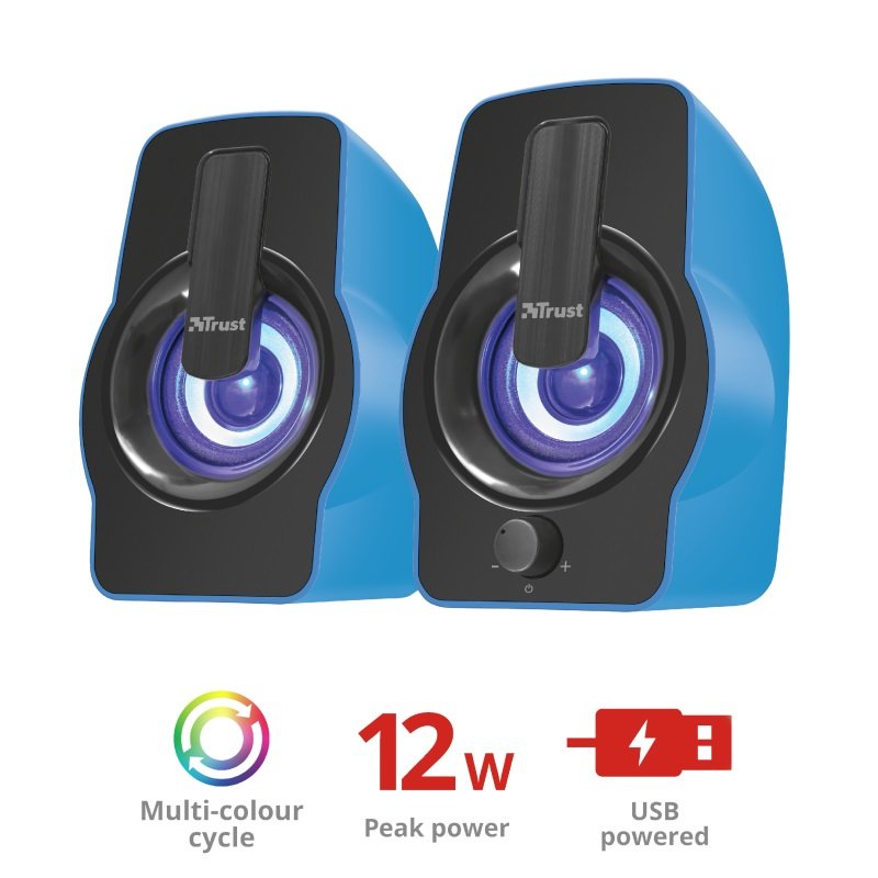 repro TRUST Gemi RGB 2.0 Speaker Set - blue - obrázek produktu