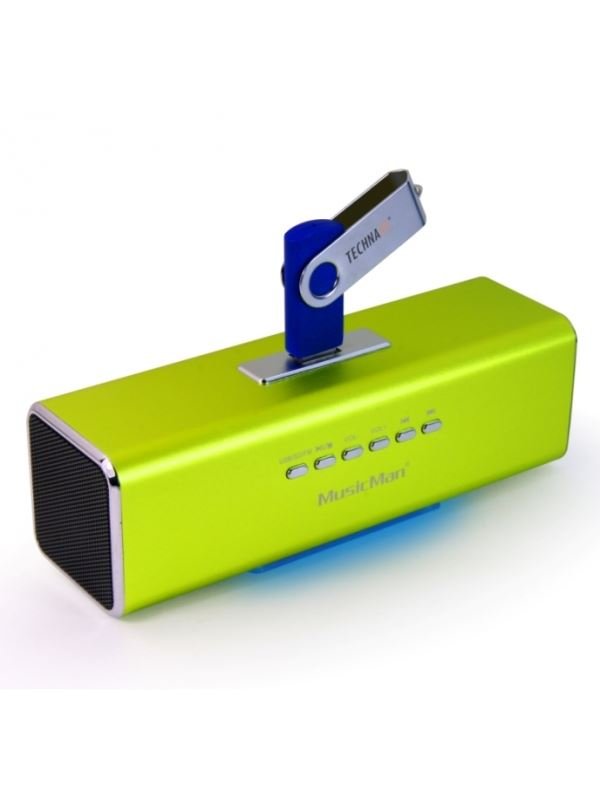 Technaxx MusicMan, baterie 600 mAh, FM, USB, zele. - obrázek produktu