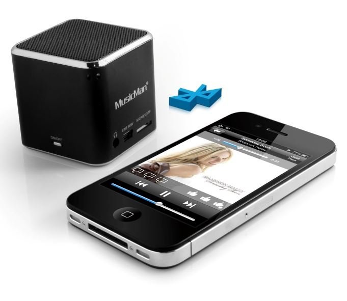 Technaxx Mini MusicMan, bluetooth, 600 mAh, černý - obrázek produktu