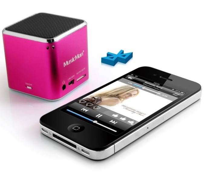 Technaxx Mini MusicMan, bluetooth, 600 mAh, růž. - obrázek produktu