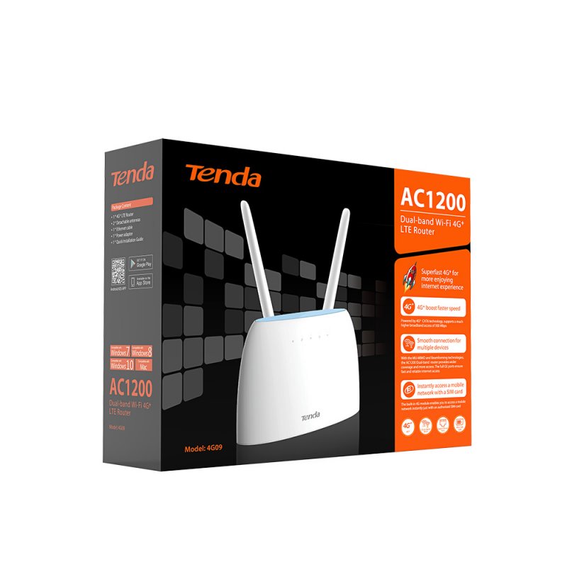 Tenda 4G09 Wi-Fi AC1200 4G LTE router,  VPN, LTE Cat.6, IPv6, CZ App - obrázek č. 5