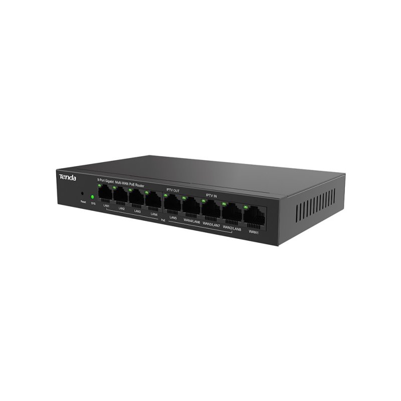 Tenda G0-8G-PoE Gigabit PoE Router MultiWAN, 3x GWAN/ GLAN, 1x GWAN, 5x GLAN, 8x PoE 802.3af/ at, VPN - obrázek č. 4
