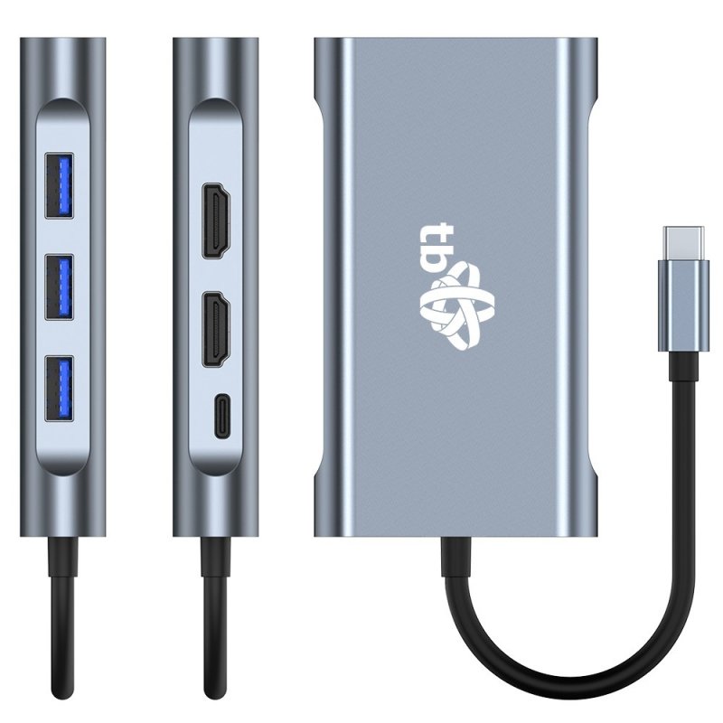 TB Touch USB C 8v1 - HDMI 2x, USB, VGA, RJ45, PD - obrázek č. 5