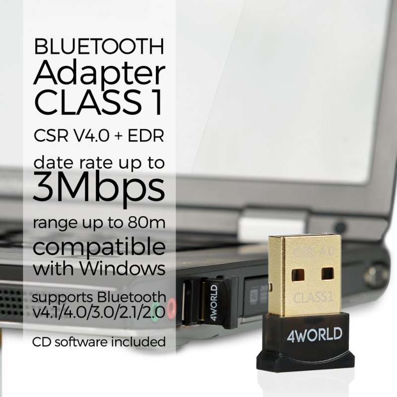 4World Bluetooth 4.0+EDR USB adapter - obrázek č. 7