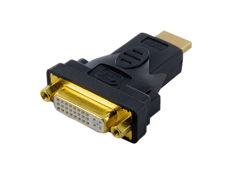 4World Adaptér HDMI M - DVI-D F 24+5 Black - obrázek produktu