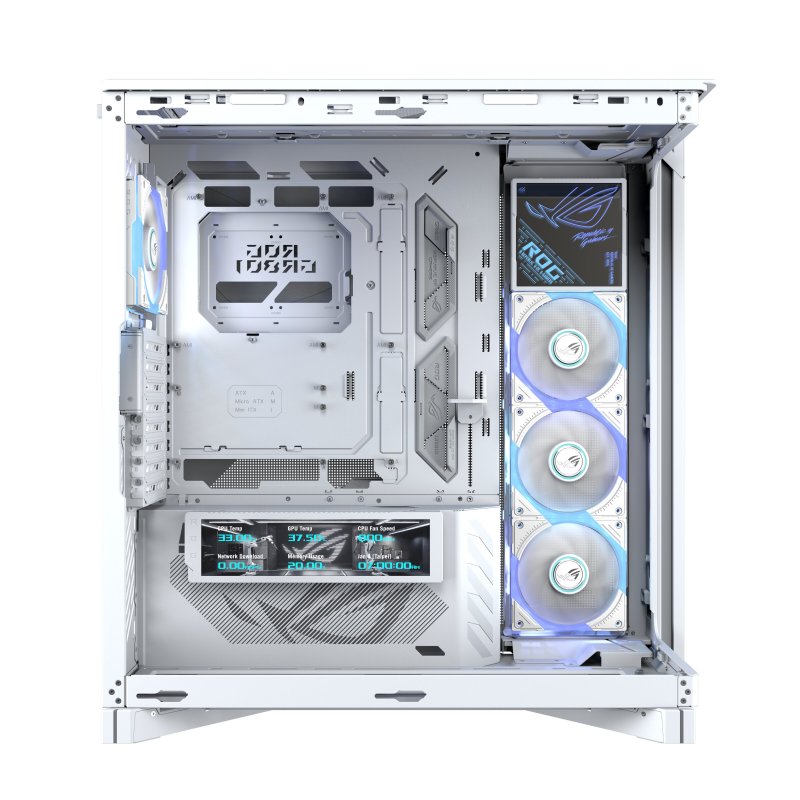 ASUS case ROG CRONOX GR801 CURVE TG ARGB WHITE - obrázek č. 4