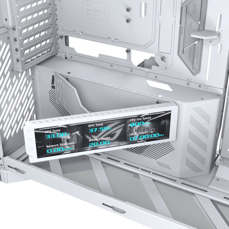 ASUS case ROG CRONOX GR801 CURVE TG ARGB WHITE - obrázek č. 5