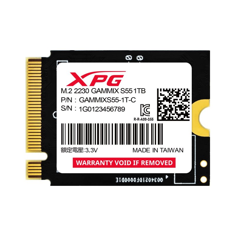 ADATA XPG GAMMIX S55/ 1TB/ SSD/ M.2 NVMe/ Černá/ 5R - obrázek produktu