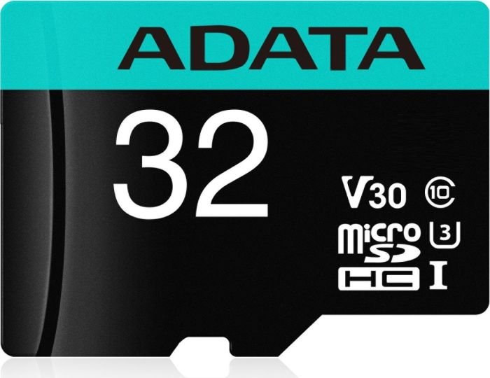 ADATA MicroSDHC 32GB U3 V30G 95/ 90MB/ s + adapter - obrázek produktu
