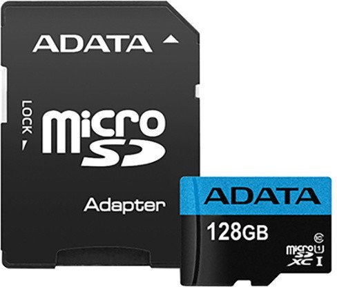 Adata/ micro SDXC/ 128GB/ 100MBps/ UHS-I U1 /  Class 10/ + Adaptér - obrázek produktu