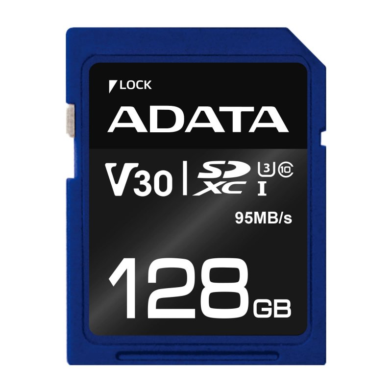 ADATA V30S/ SDXC/ 128GB/ 95MBps/ UHS-I U3 /  Class 10 - obrázek produktu
