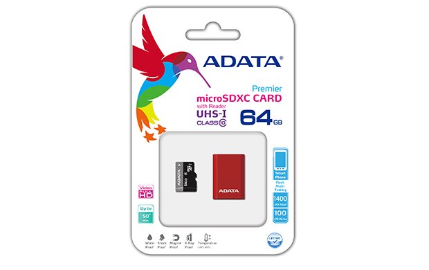 ADATA 64GB MicroSDXC Card+USB micro readerClass 10 - obrázek č. 2