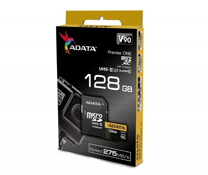 Adata/ micro SDXC/ 128GB/ 275MBps/ UHS-II U3 /  Class 10/ + Adaptér - obrázek č. 1