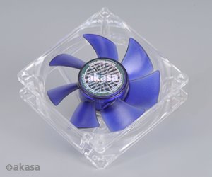 ventilátor Akasa - 8 cm - Emperor modrý - tichý - obrázek produktu