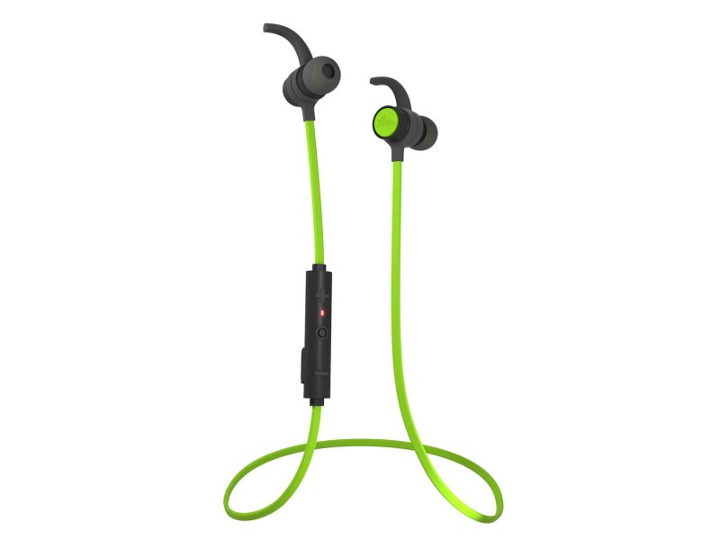 Sportovní bezdrátové sluchátka do uší Audictus Endorphine, BT 4.1, vodeodolné, černo-zelené - obrázek produktu