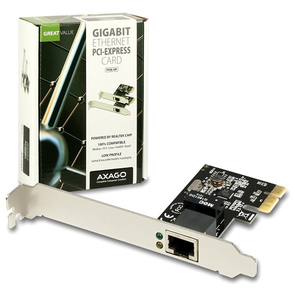 AXAGON PCI-Express Gigabit Ethernet Realtek + LP - obrázek produktu