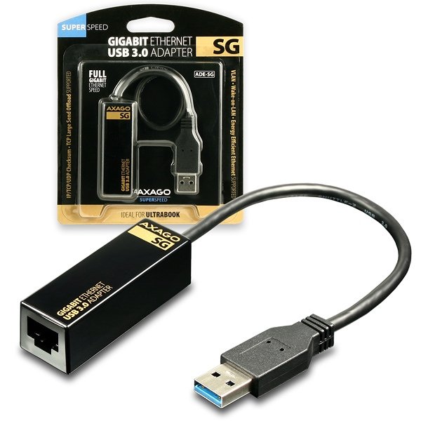 AXAGON ADE-SG USB3.0 - externí Gigabit Ethernet 10/ 100/ 1000 adapter - obrázek produktu