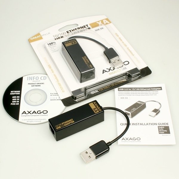 AXAGON ADE-XA USB2.0 - externí Fast Ethernet 10/ 100 MINI adapter - obrázek č. 4