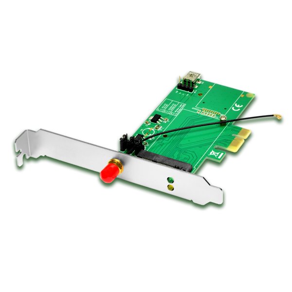 AXAGON PCEM-E1, PCIe - mini PCIe adaptér, SMA konektor - obrázek produktu