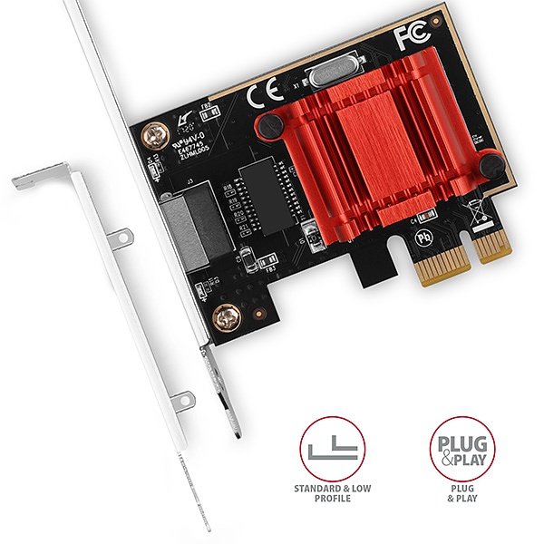 AXAGON PCEE-GIX, PCIe síťová karta - 1x Gigabit Ethernet port (RJ-45), Intel i210AT, PXE, vč. LP - obrázek č. 2