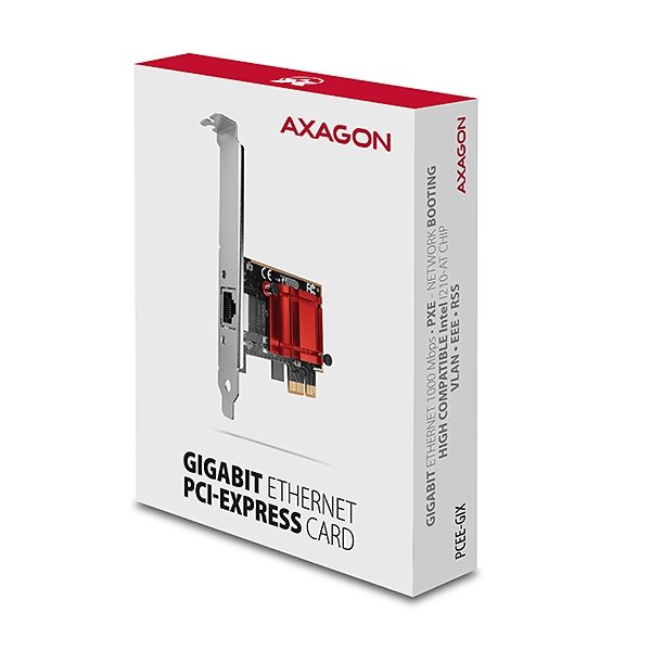 AXAGON PCEE-GIX, PCIe síťová karta - 1x Gigabit Ethernet port (RJ-45), Intel i210AT, PXE, vč. LP - obrázek č. 5