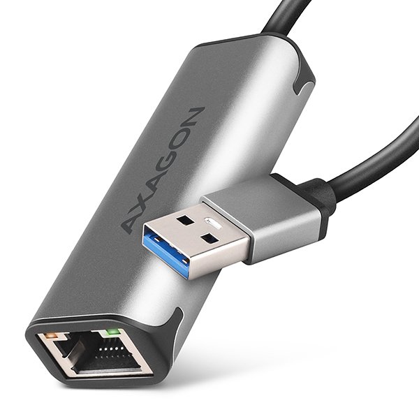 AXAGON ADE-25R USB-A 3.2 Gen 1 - 2.5 Gigabit Ethernet síťová karta, Realtek 8156, auto install, šedá - obrázek produktu
